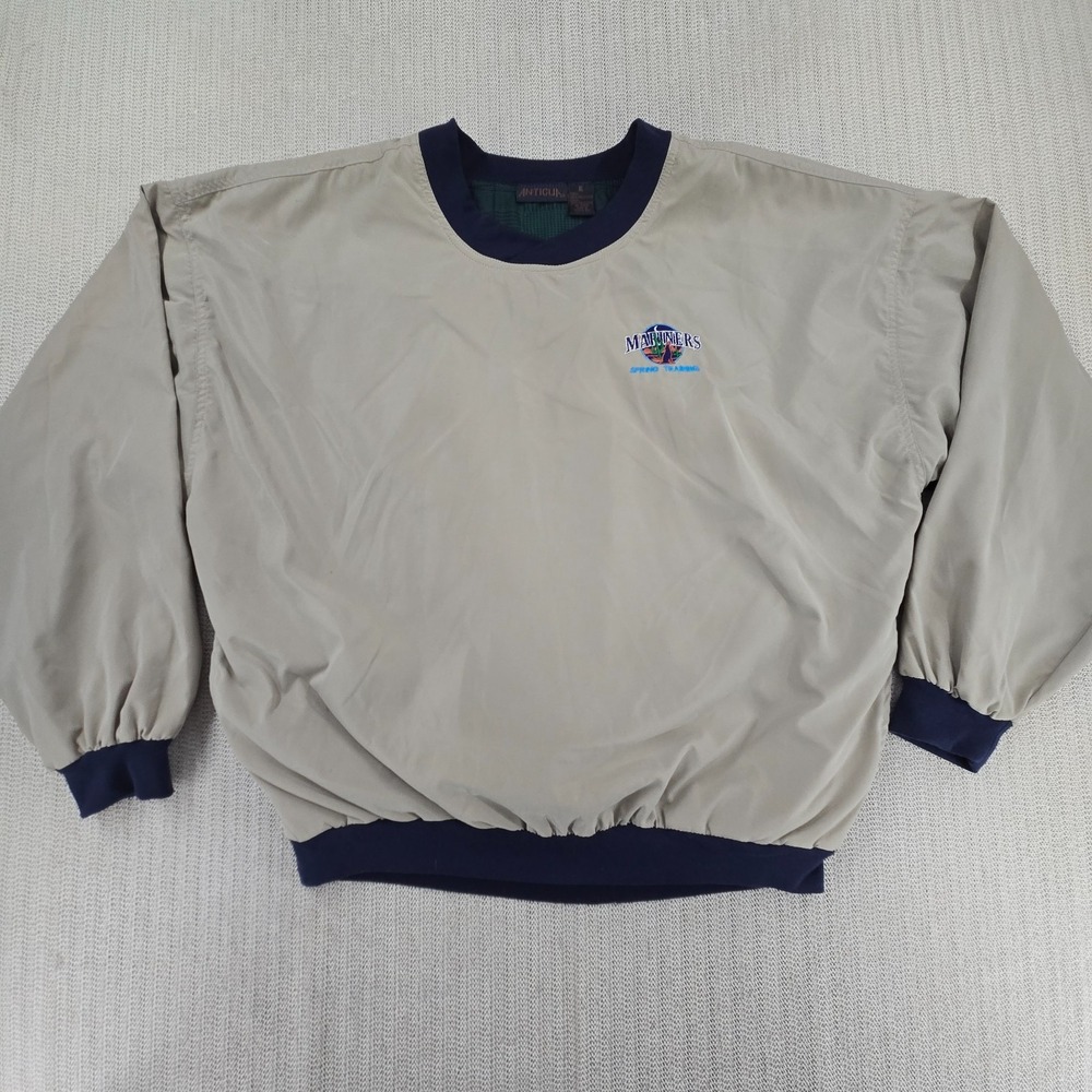 Vintage Seattle Mariners Sweatshirt Windbreaker Mens XL Baseball Spring Training